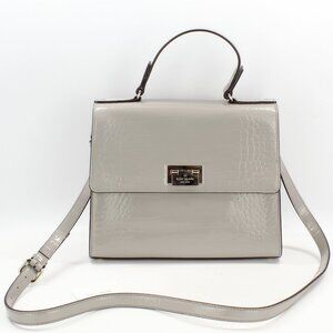 NWT Kate Spade Croc Embossed Leather Bag, Taupe